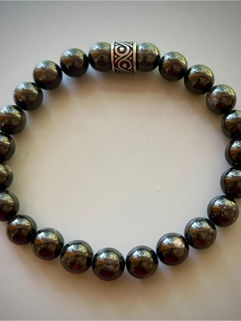 Natural Hypersthene Handcrafted Bead Bracelet